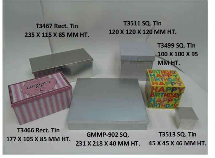 Sq. Folded Right Angled Corner Tin